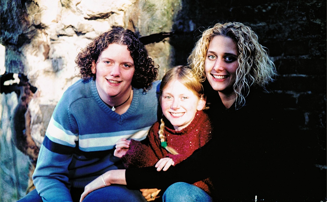 Mandy, Janine und Sonja bei einem Ausflug (2002)