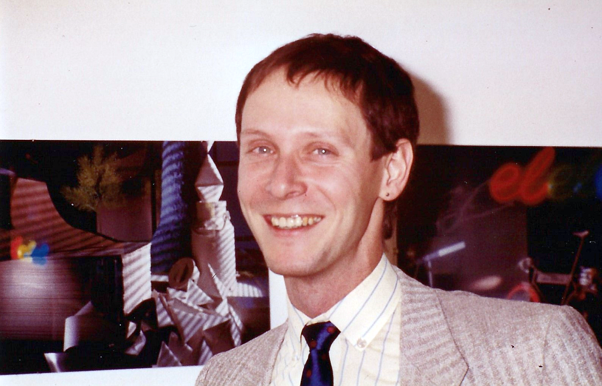 als Business-Man im Münchner Redaktionsbüro 1988